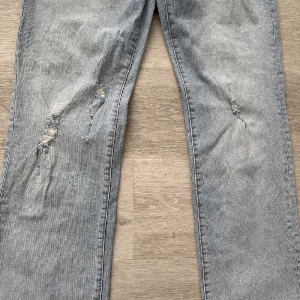 True Religion RICKY Jeans Relaxed Straight Distressed Men's Size 32 Light Wash - Picture 4 of 16